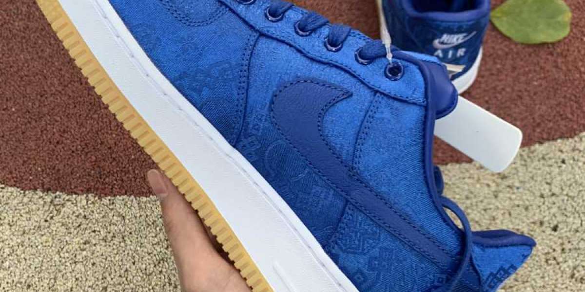 2020 Nike Air Force 1 Low CLOT Blue Silk CJ5290-400 New Release