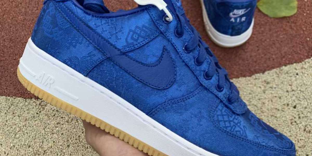 2020 Nike Air Force 1 Low CLOT Blue Silk CJ5290-400 New Release