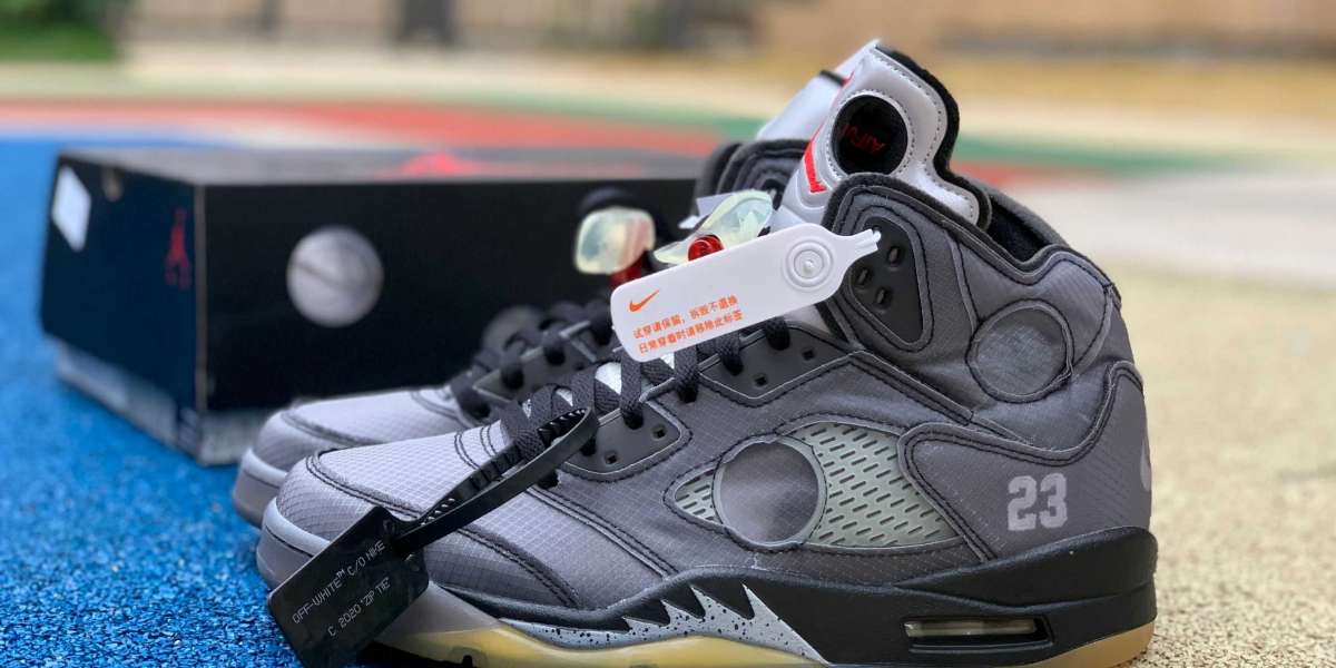 ct8480-001 OFF-WHITE x Air Jordan 5 Retro SP 'Muslin' Shoes
