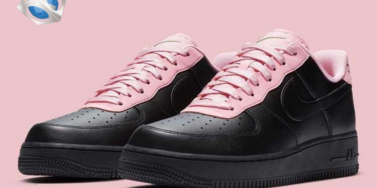 CJ1629-001 Nike Air Force 1 Low Black Pink Classic Sneaker