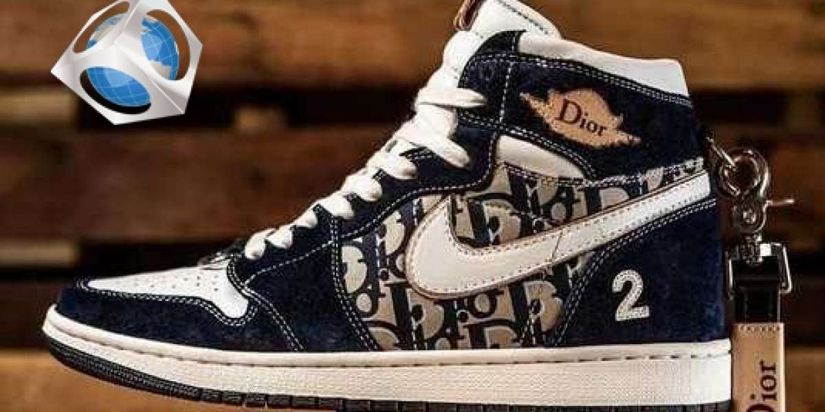 Dior x Air Jordan 1 AJ1 Navy Blue/White-Brown 2020 For Sale Online