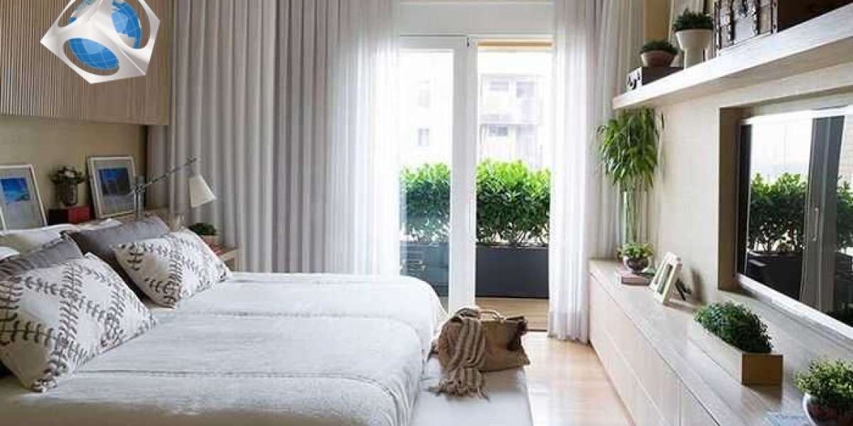 Arranging a narrow bedroom to make it look spacious