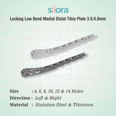 Locking Low Bend Medial Distal Tibia Plate 3.5 - 4.0mm Profile Picture