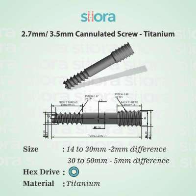 2.7mm /3.5mm Cannulated Screw – Titanium Profile Picture