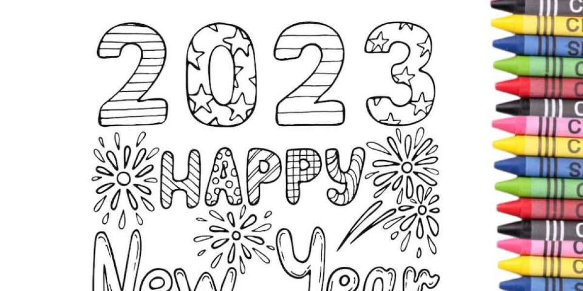 Get Ready for the Brightest New Year with Our Happy New Year 2023 Coloring Page!