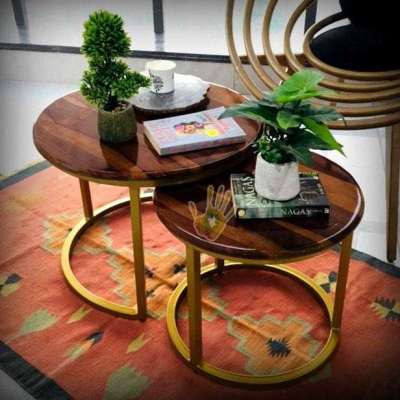 Solid Wood Circular Nested Coffee Table – Set of 2 Profile Picture