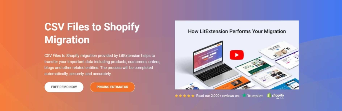 Shopify CSV Import LitExtension Cover Image