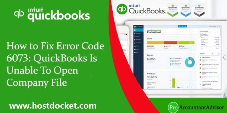 Fix QuickBooks Error 6073, 99001 (Unable to Open Company File)