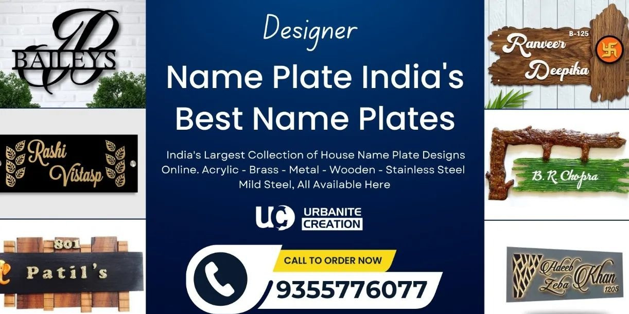 Best name plates for home | Name plate designs for home | Urbanite Creation