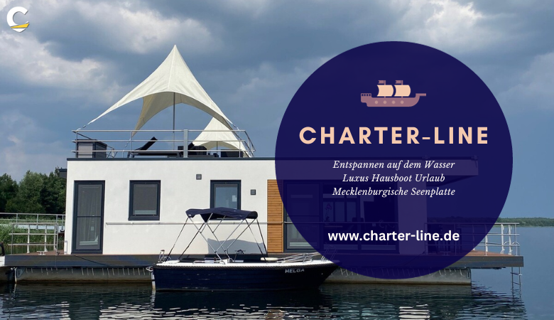 Entspannen auf dem Wasser Luxus Hausboot Urlaub Mecklenburgische Seenplatte – Charter Line