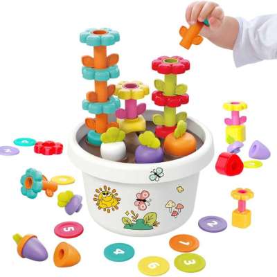 Montessori Flower Garden Toy Set, 7-in-1 Educational Building and Stacking Toys for Toddlers, Counti Profile Picture