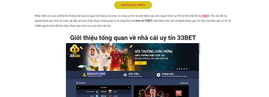 Nhà Cái 33BET Cover Image