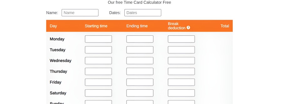 Time Card Calculator Cover Image