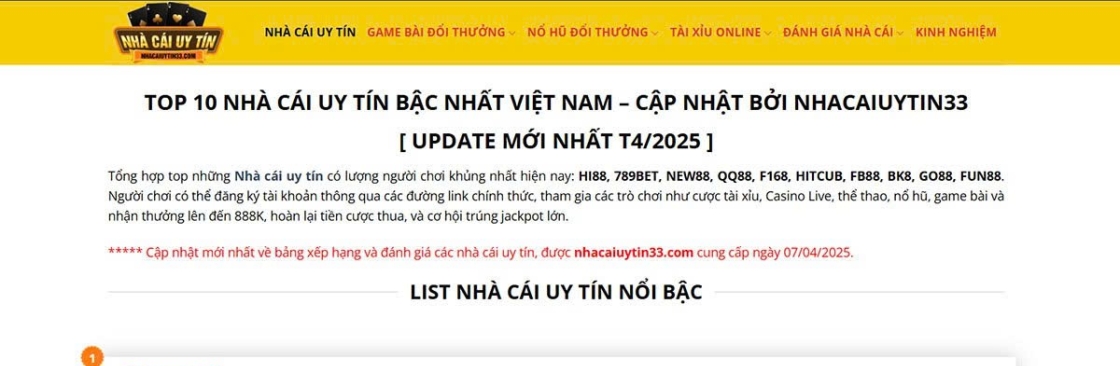 Nhà Cái Uy Tín Cover Image